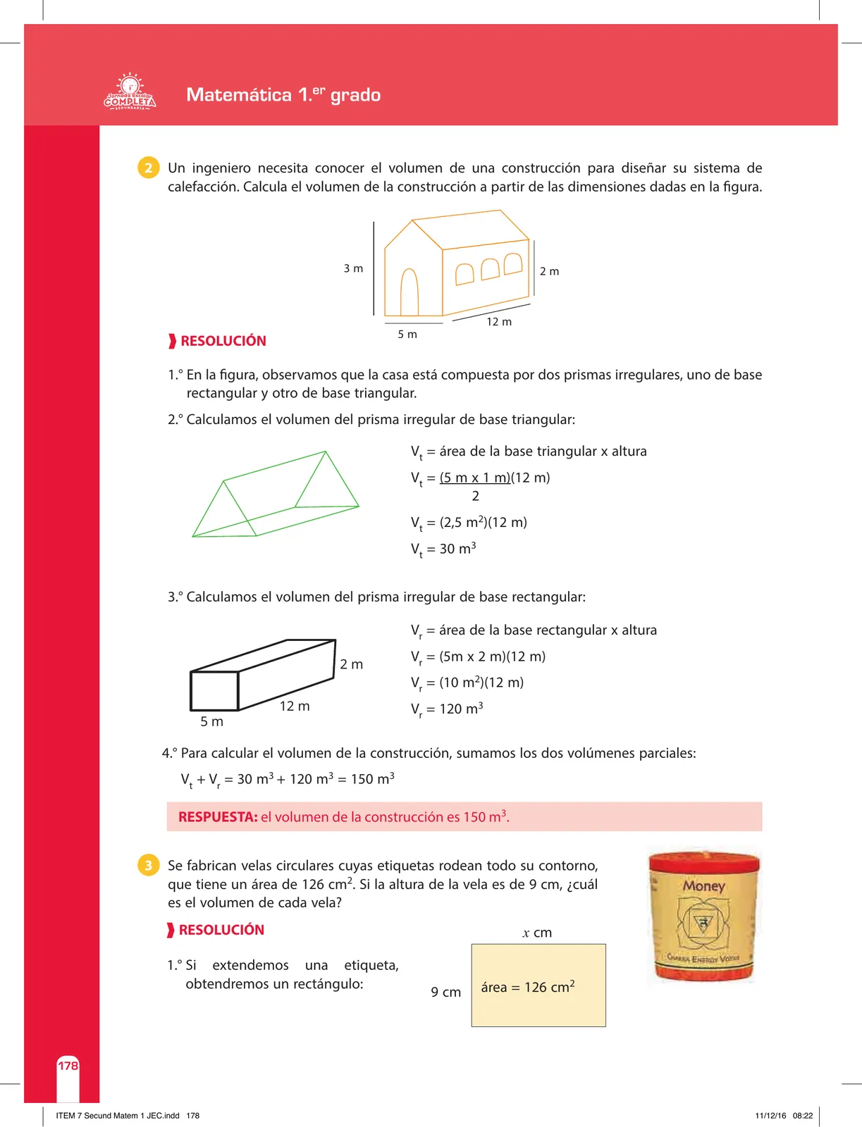 Miniatura página 178 de Matemática 1 : cuaderno de reforzamiento pedagógico - JEC · 2016