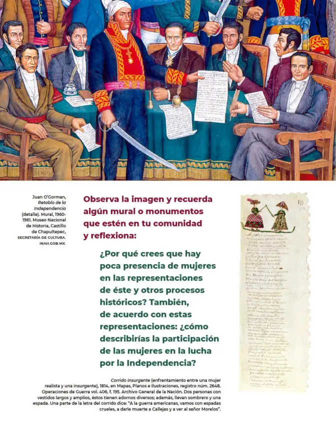 Página 121 de Historia del pueblo mexicano. Multigrado Libro de Educación Telesecundaria Grado 1° Ciclo Escolar 2025 - 2026