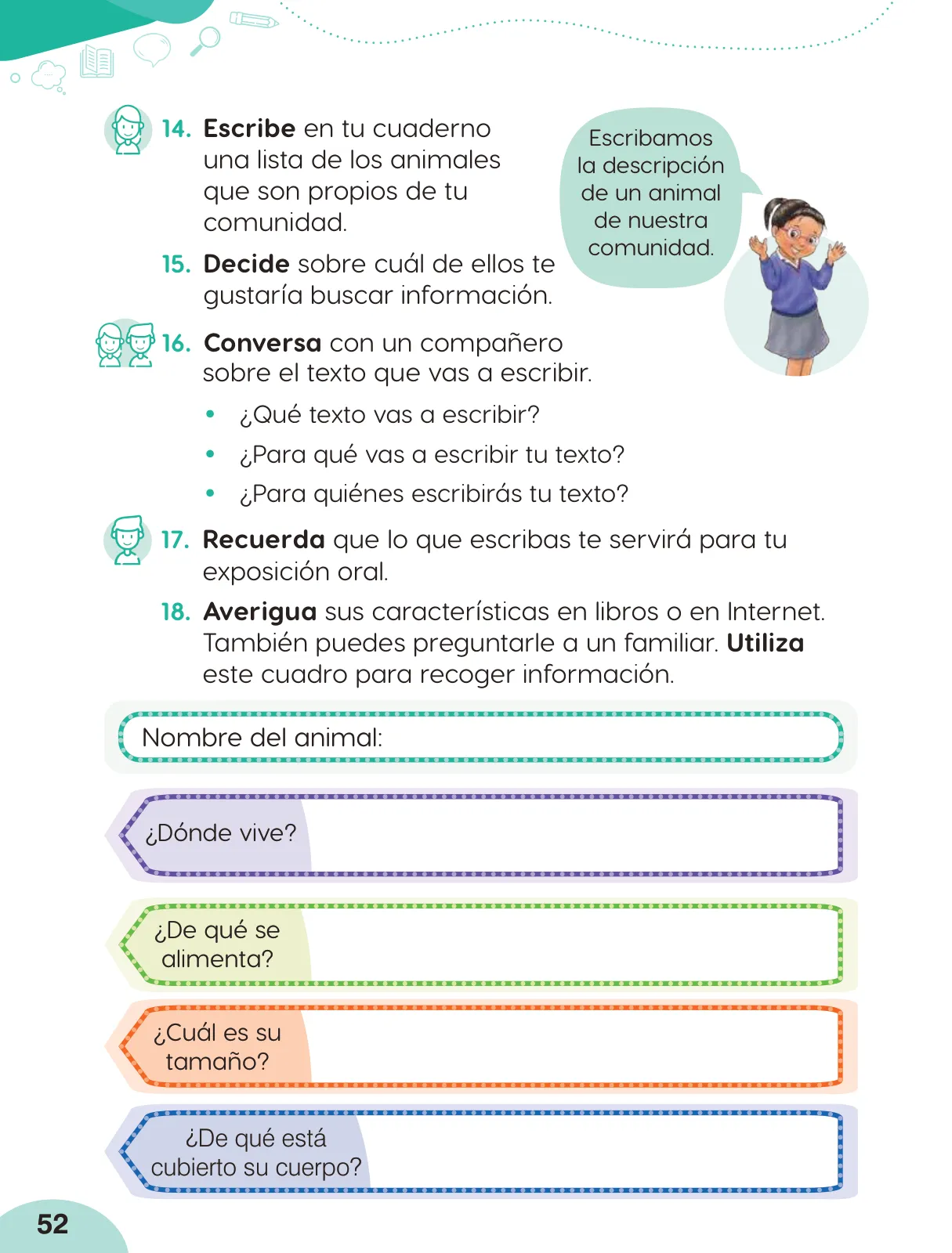 Miniatura página 54 de Cuadernillo de Comunicación 2. Segundo grado de Primaria · 2024
