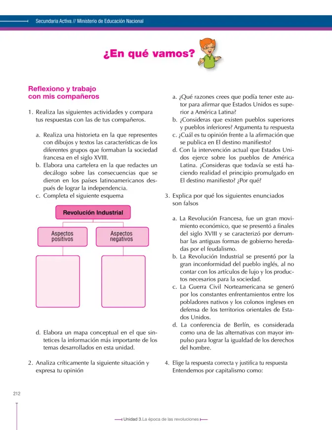Página 212 de Ciencias Sociales 8° · Secundaria Activa