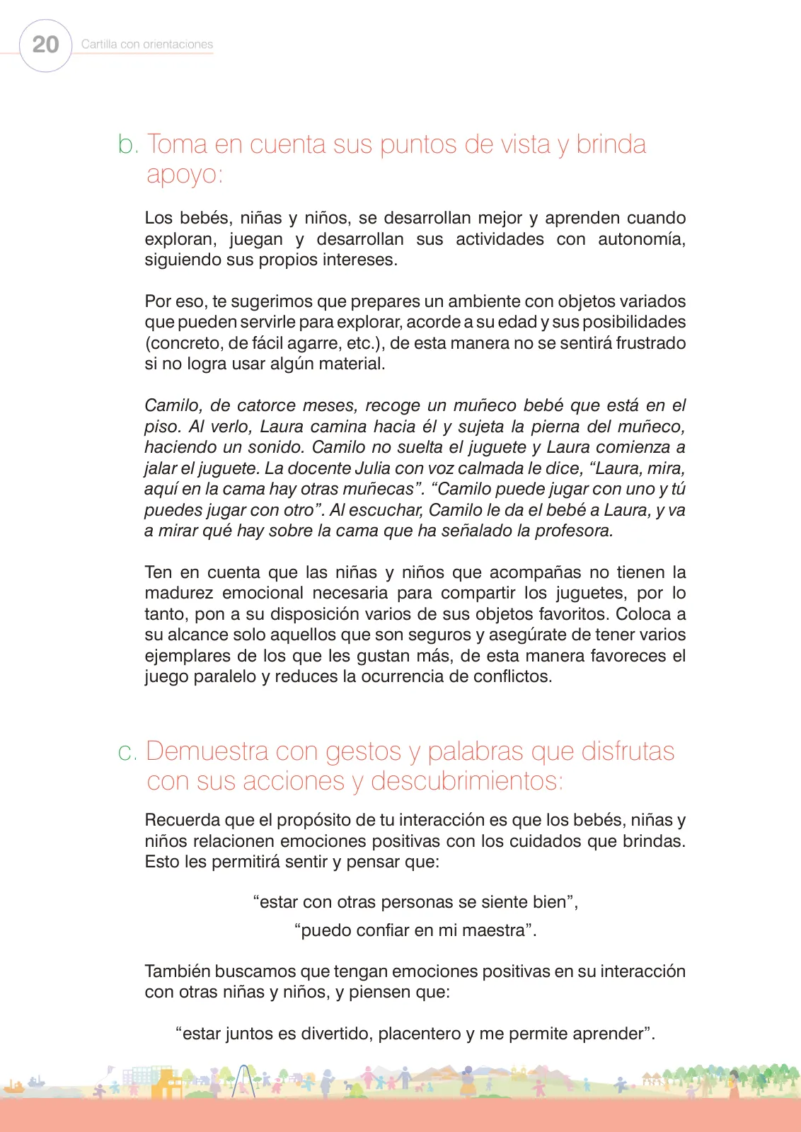 Miniatura página 22 de Regulación de emociones. Cartilla con orientaciones para el Ciclo I de Educación Inicial · 2024