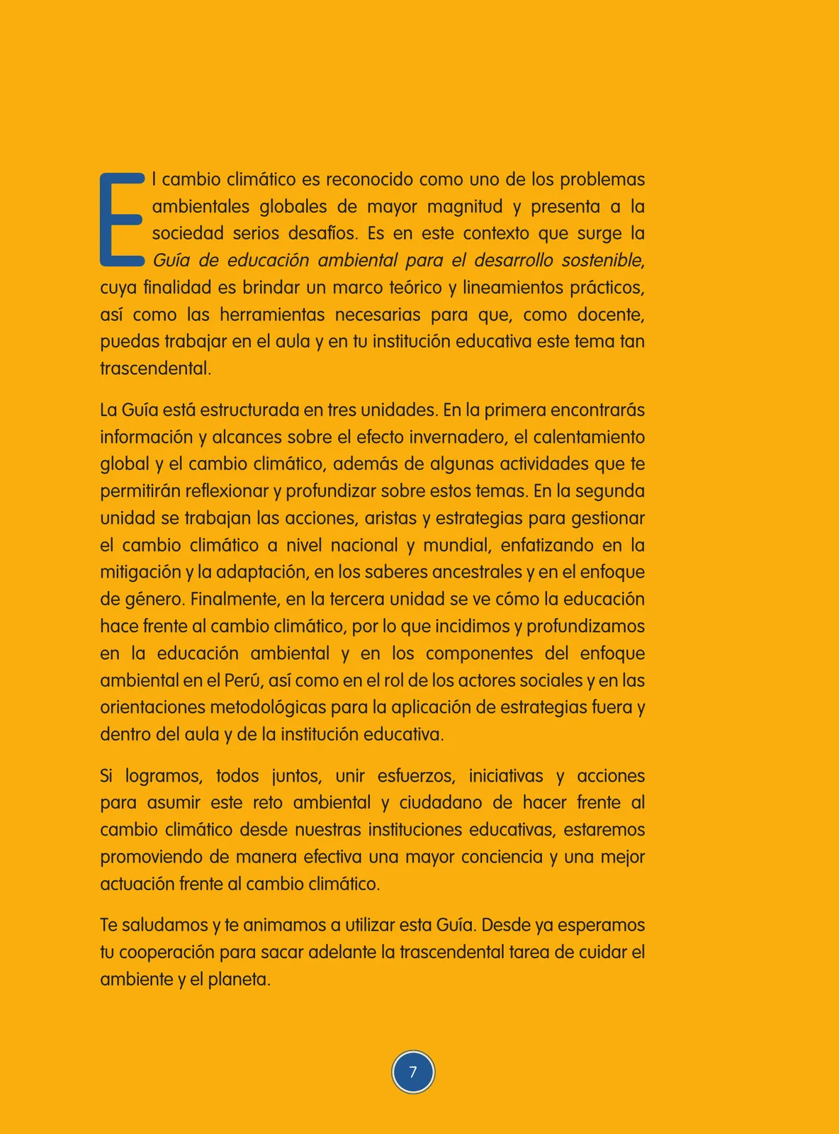 Miniatura página 8 de Guía de educación ambiental para el desarrollo sostenible : cambio climático · 2016