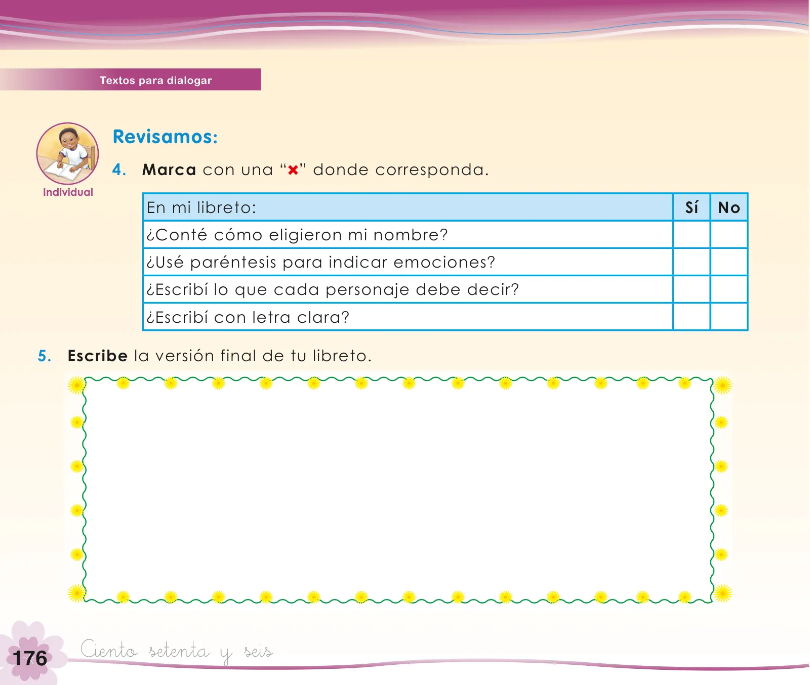Miniatura página 178 de Comunicación 1 : cuaderno de trabajo para primer grado de Educación Primaria 2019 · 2019