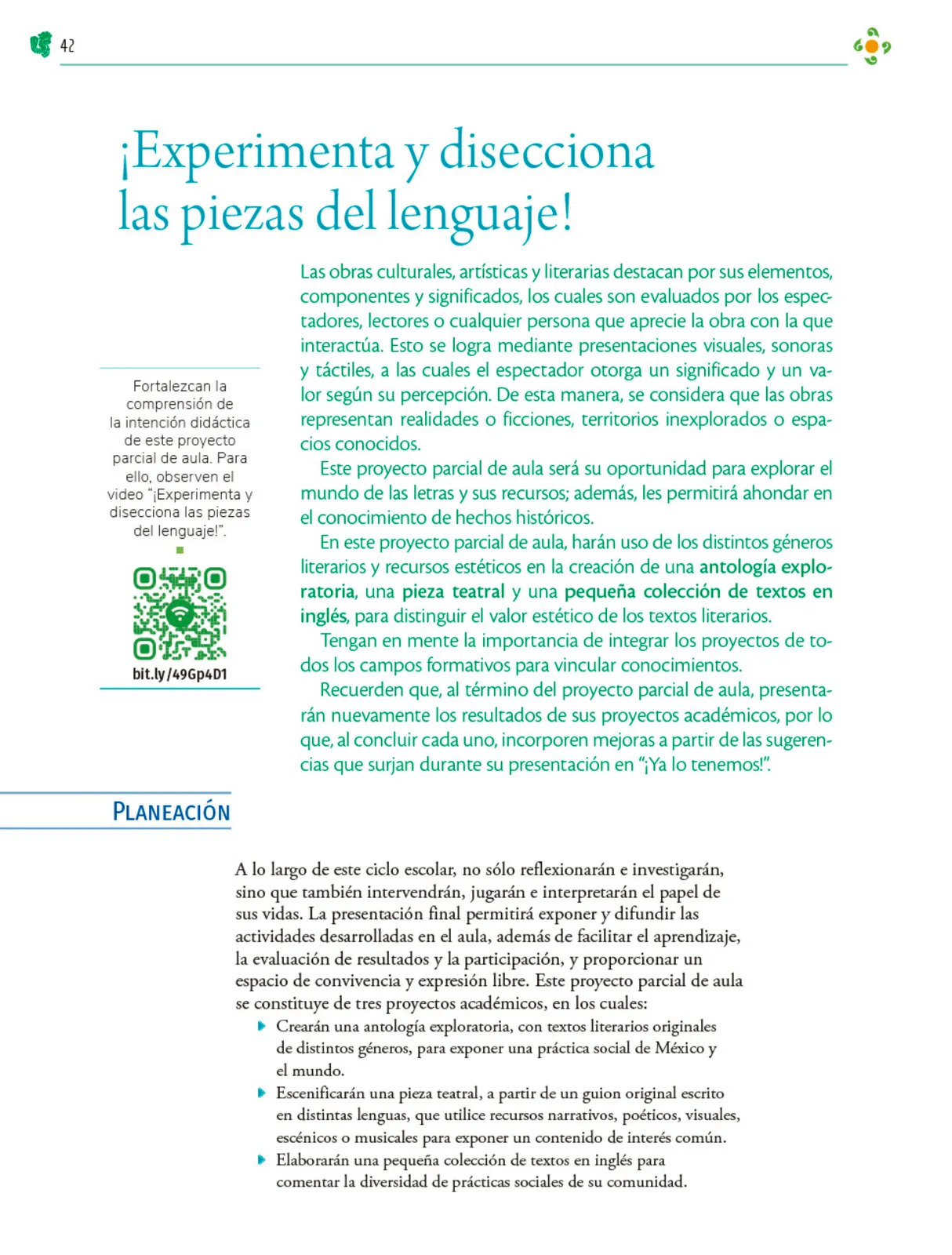 Página 43 de Colección Nanahuatzin. Nuestro libro de Proyectos.  Tomo II.  Libro de Educación Telesecundaria Grado 3°  Ciclo Escolar 2025 - 2026