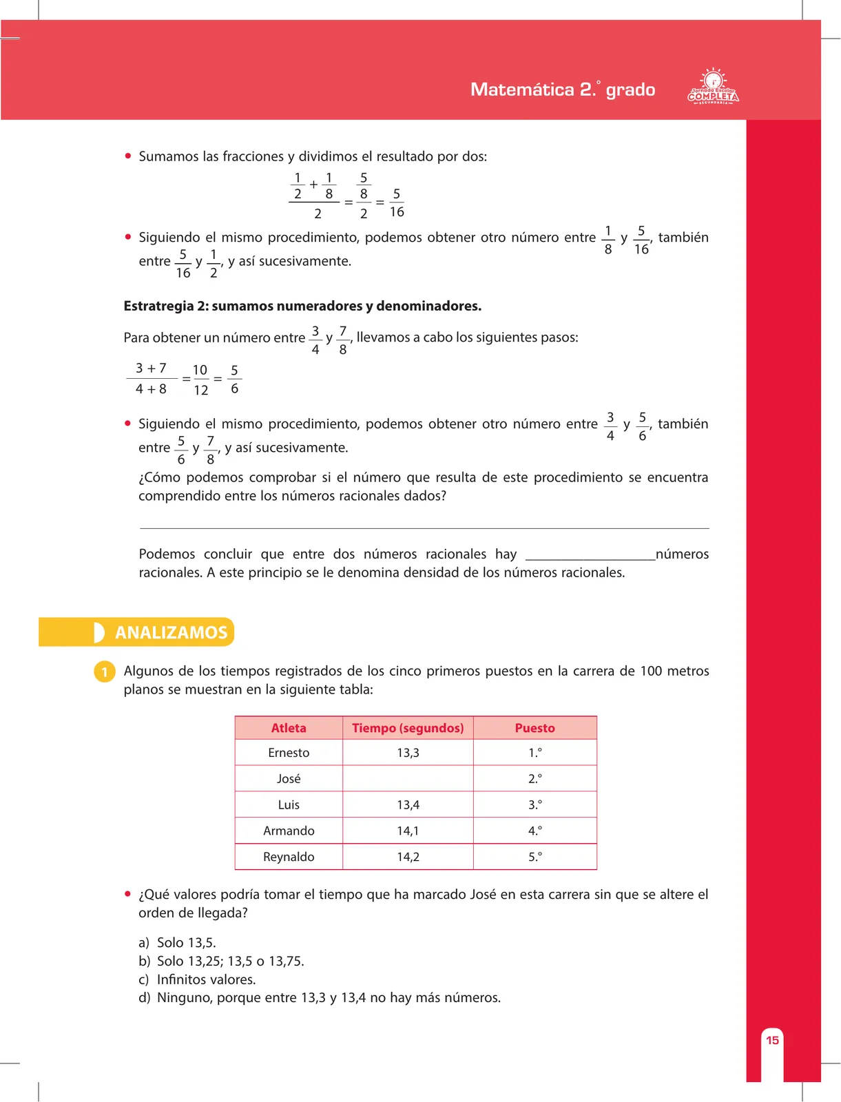 Miniatura página 15 de Matemática 2 : cuaderno de reforzamiento pedagógico - JEC · 2016