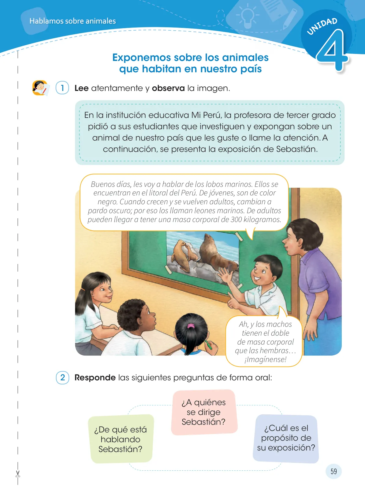 Miniatura página 61 de Comunicación 3 : cuaderno de trabajo para tercer grado de Educación Primaria 2019 · 2019