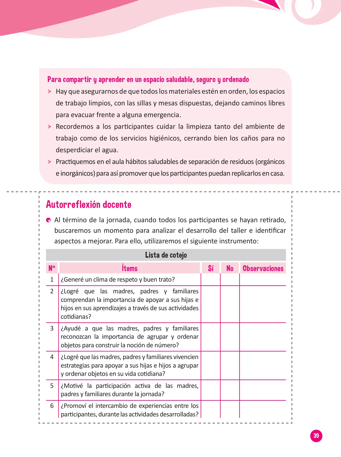 Miniatura página 41 de Guía para el trabajo docente con las familias del ciclo III de Primaria · 2016