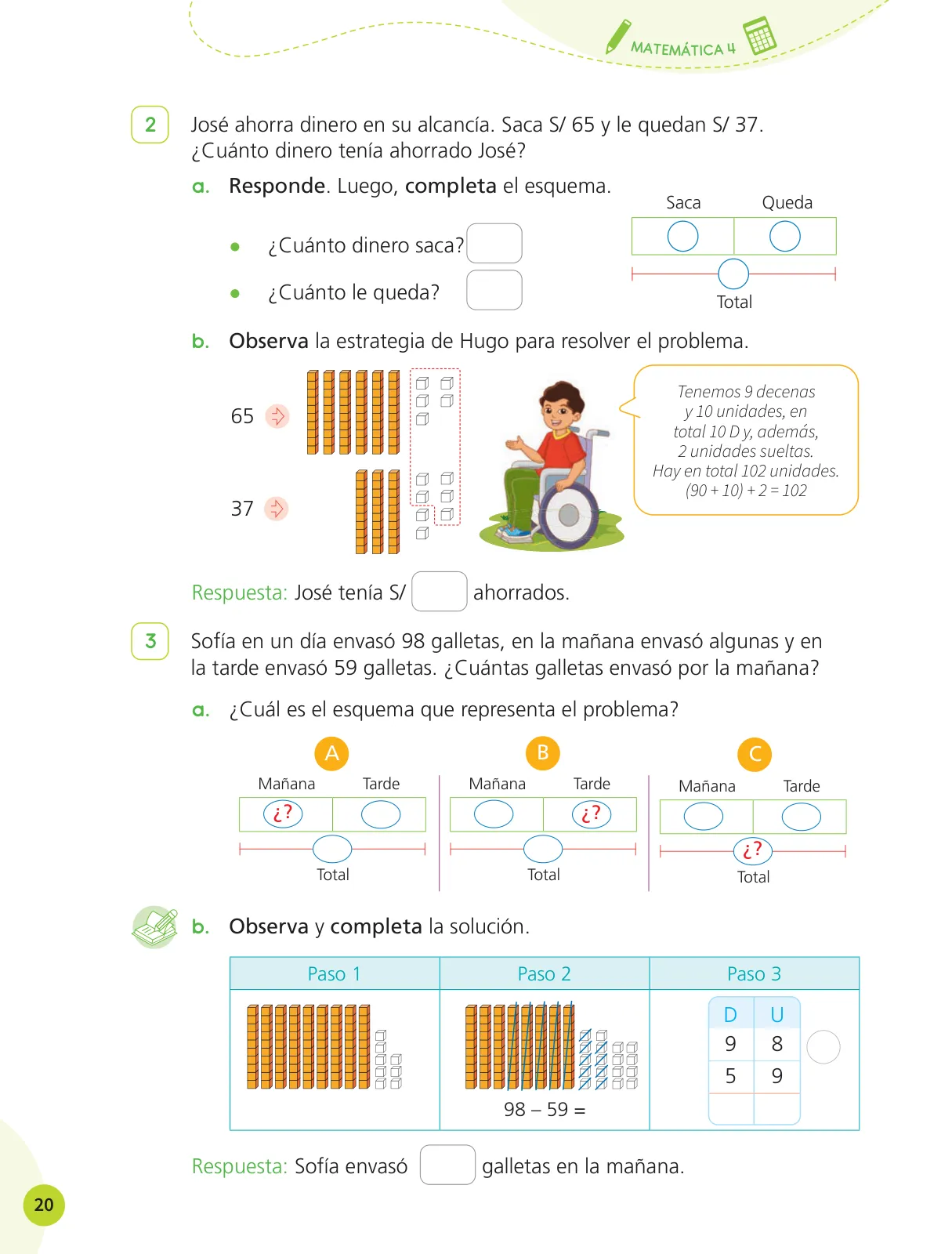 Página 22 de Cuadernillo de Matemática 4, cuarto grado de Primaria · 2023