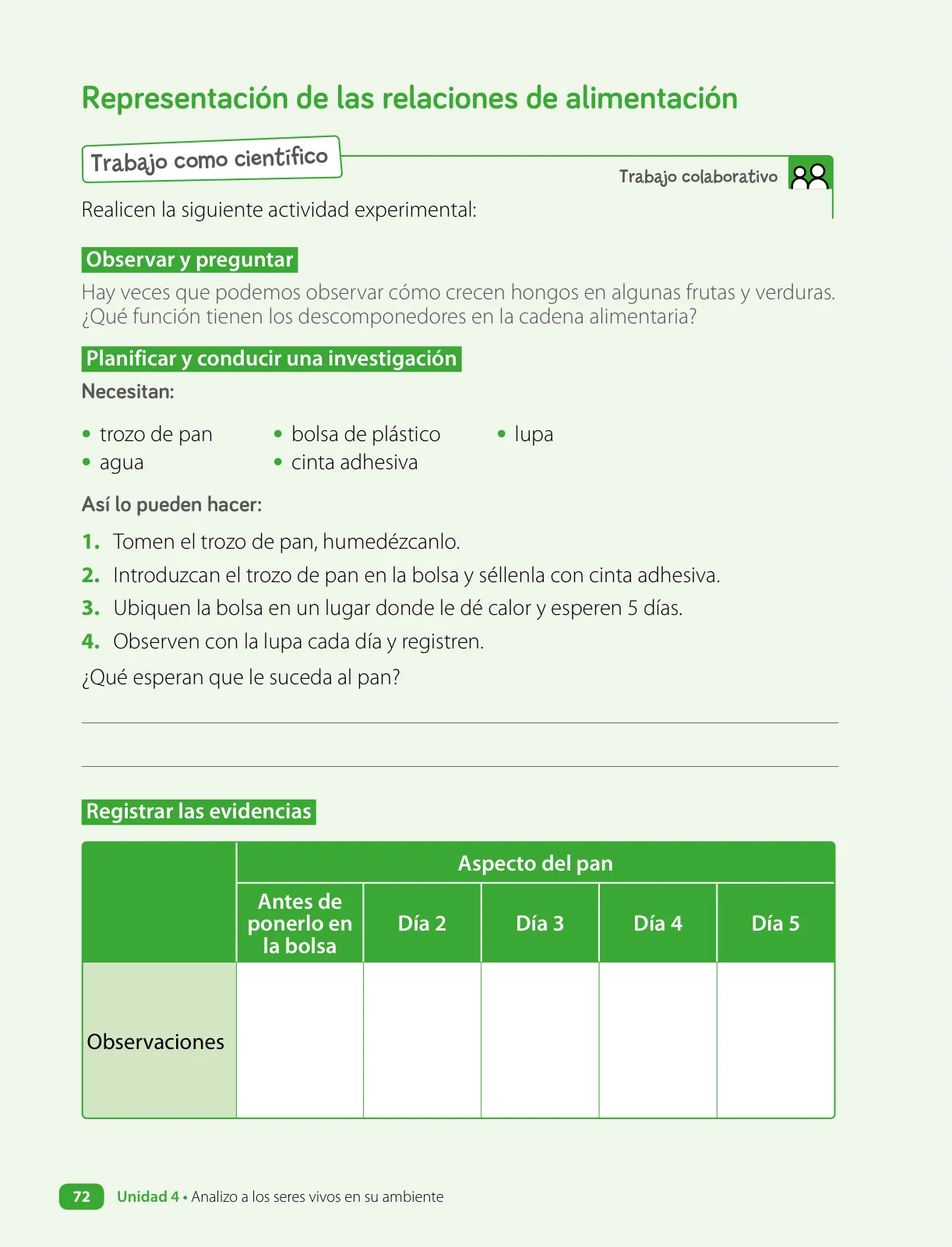 Página 74 de Ciencias Naturales – Cuarto Básico | Texto del Estudiante MINEDUC – Descargar PDF · 2024
