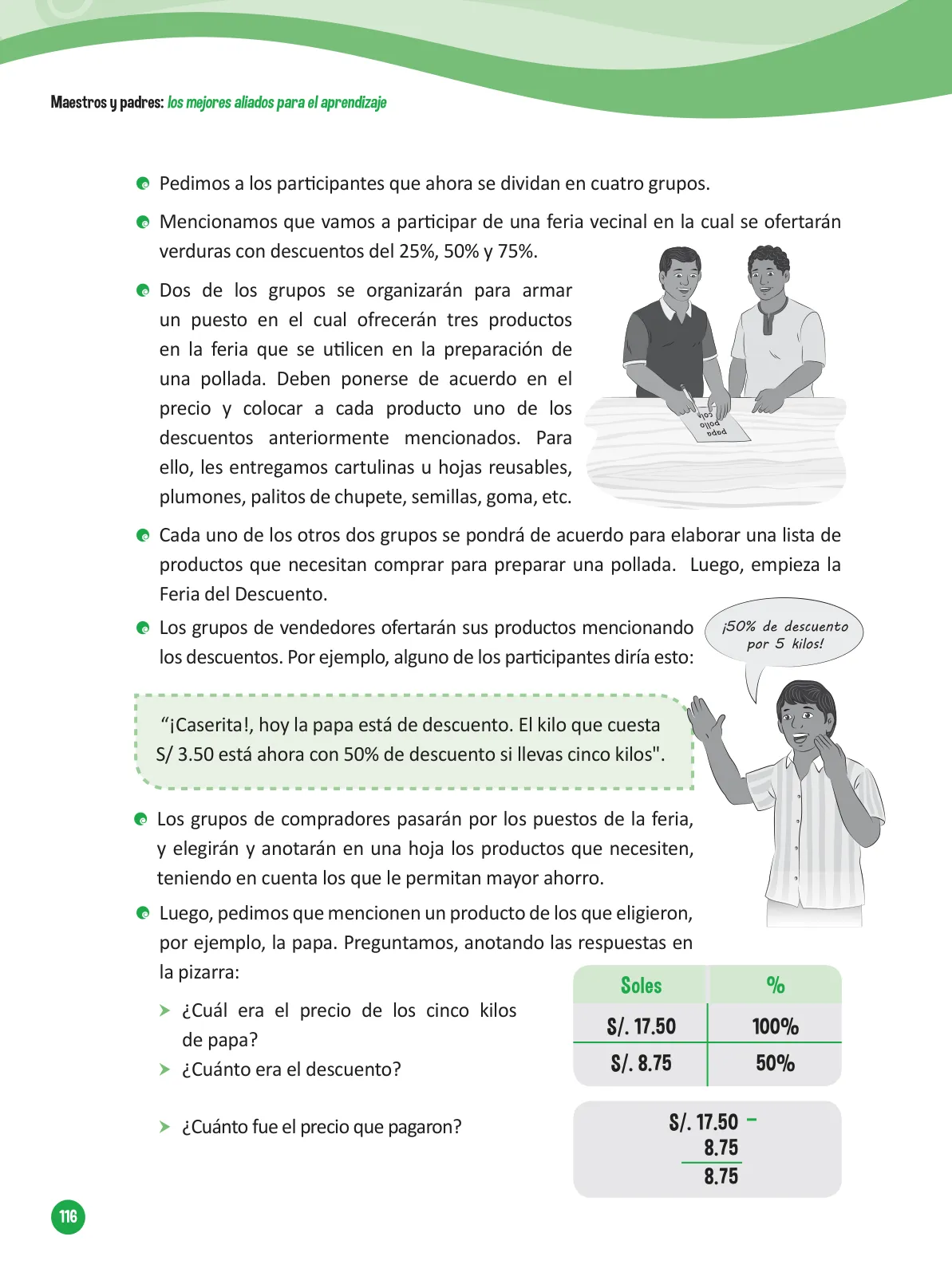 Página 118 de Guía para el trabajo docente con las familias del ciclo V de Primaria · 2016