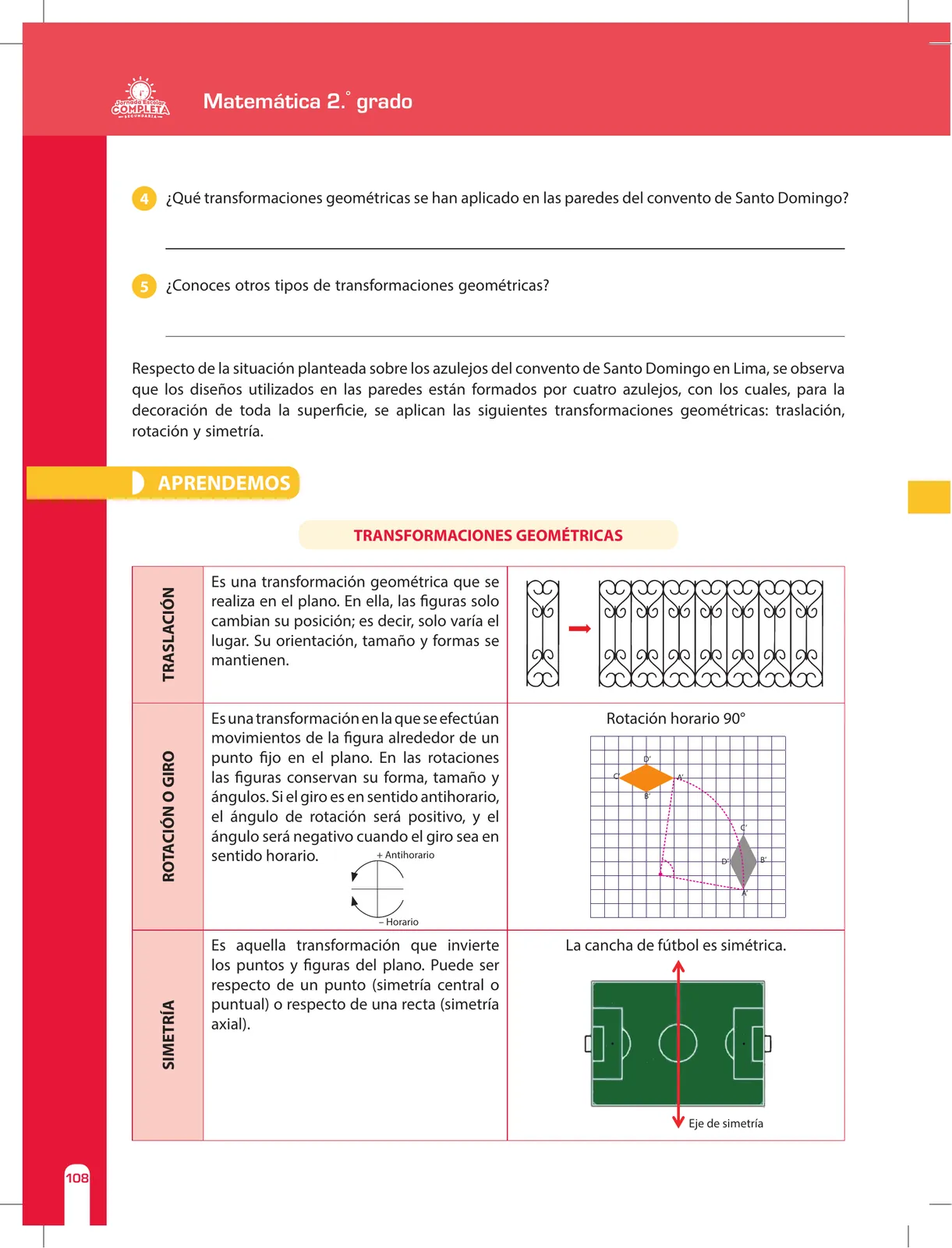 Miniatura página 108 de Matemática 2 : cuaderno de reforzamiento pedagógico - JEC · 2016