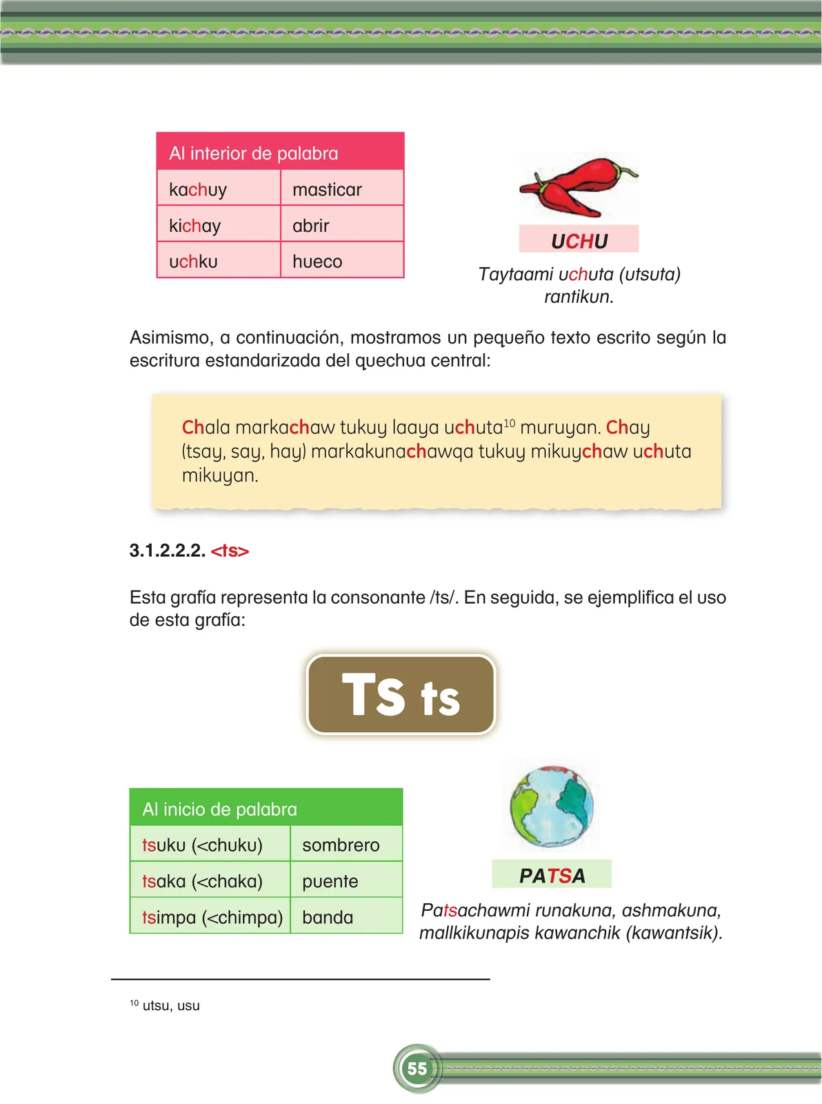 Página 57 de Chawpin qichwata alli qillqanapaq maytu = Manual de escritura quechua central · 2020