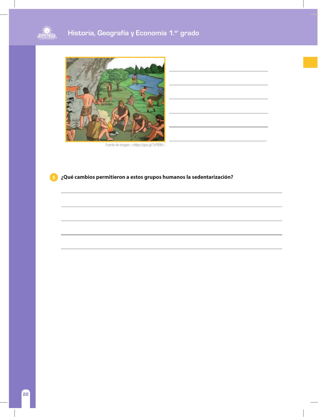 Página 22 de Historia, Geografía y Economía 1 : cuaderno de reforzamiento pedagógico - JEC · 2016