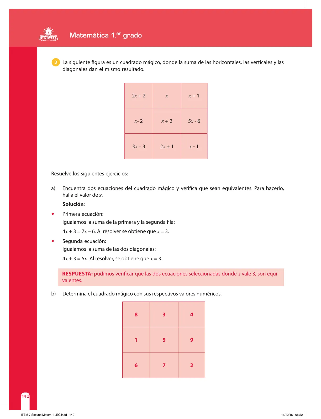 Miniatura página 140 de Matemática 1 : cuaderno de reforzamiento pedagógico - JEC · 2016