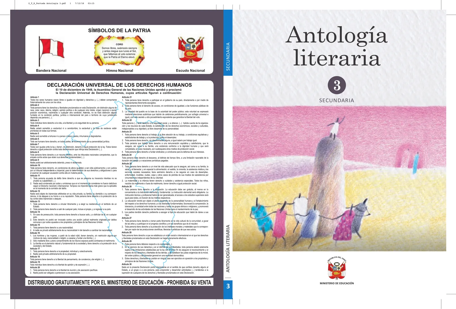Página 1 de Antología literaria 3 · 2018