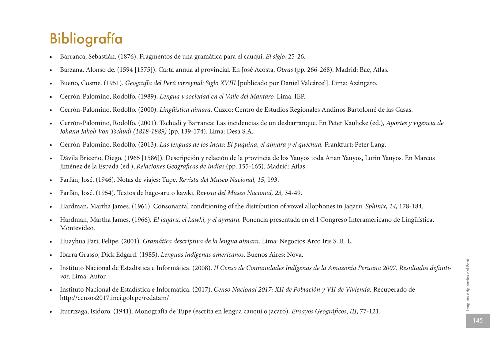 Página 147 de Lenguas originarias del Perú · 2018