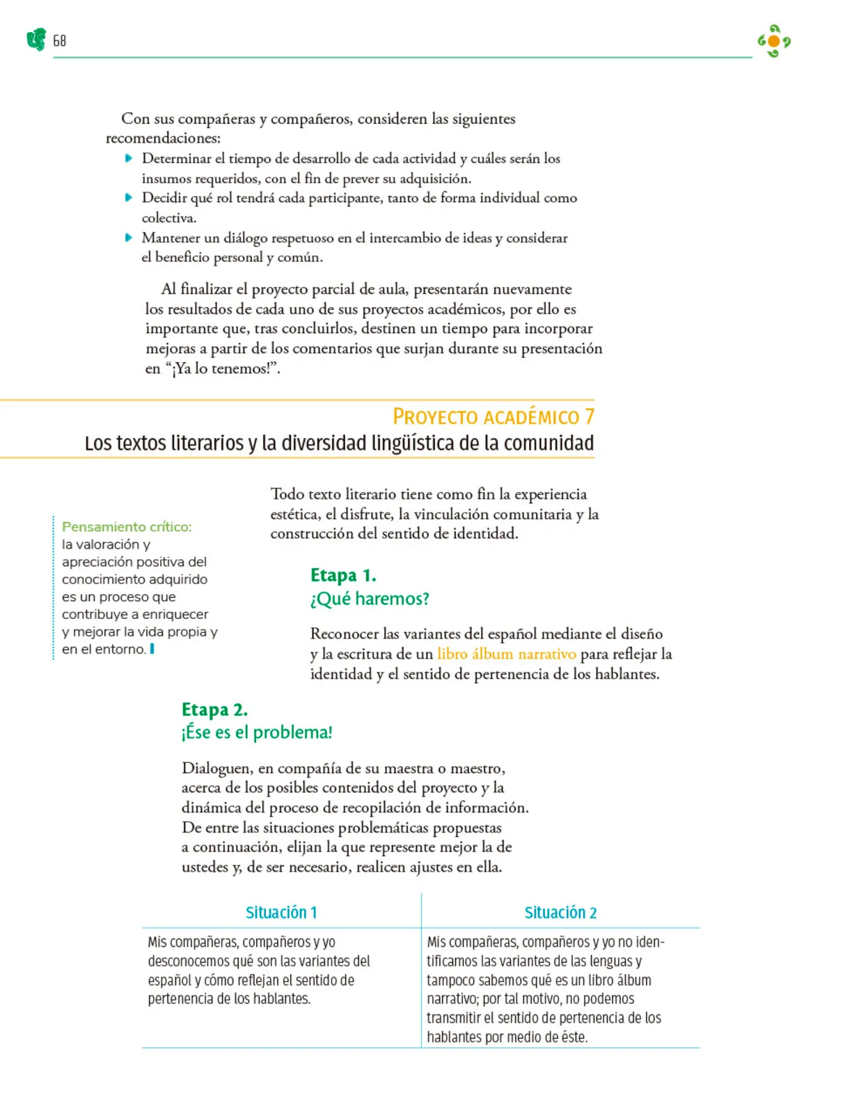Página 69 de Colección Sk´asolil. Nuestro libro de Proyectos. Tomo I. Libro de Educación Telesecundaria Grado 2° Ciclo Escolar 2025 - 2026