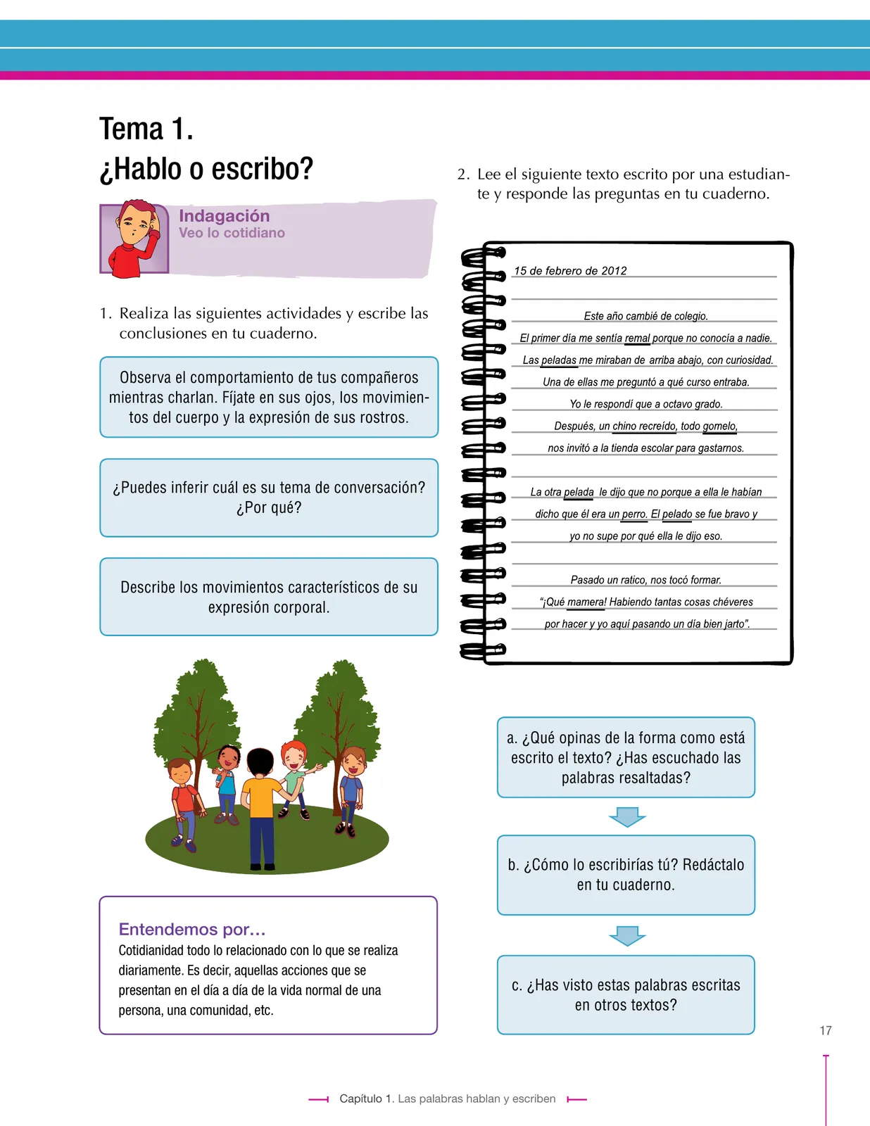 Página 17 de Lenguaje 8° · Secundaria Activa