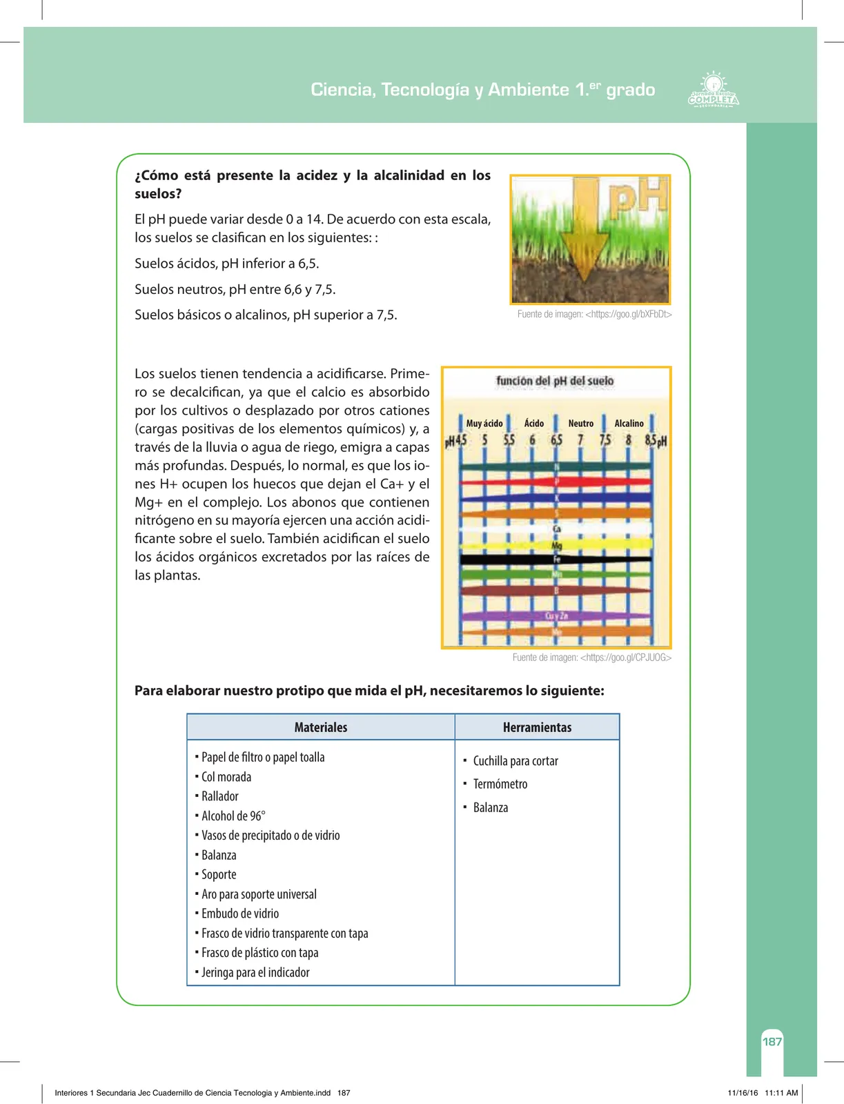 Página 187 de Ciencia, Tecnología y Ambiente 1. Cuaderno de reforzamiento pedagógico - JEC · 2016