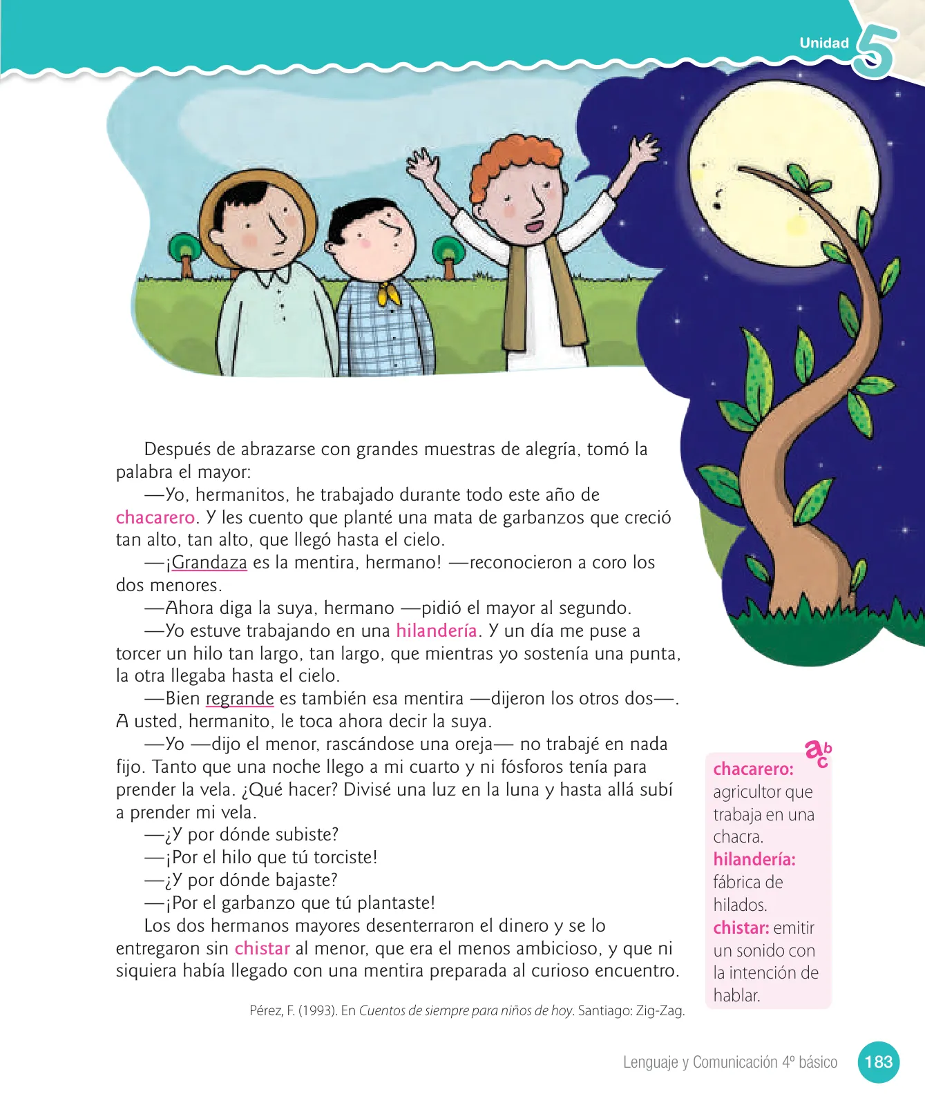 Página 185 de Lenguaje y Comunicación – Cuarto Básico | Texto del Estudiante MINEDUC – Descargar PDF · 2024