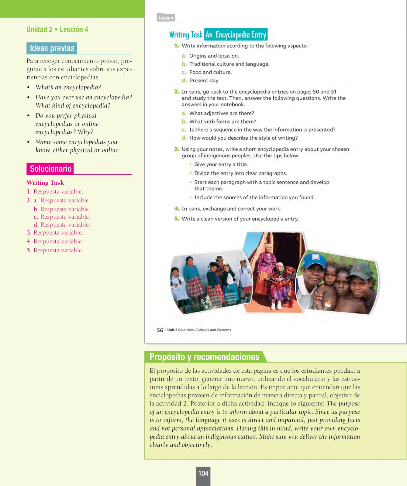 Miniatura página 105 de Inglés – Octavo Básico | Student’s Book MINEDUC – Descargar PDF · 2024