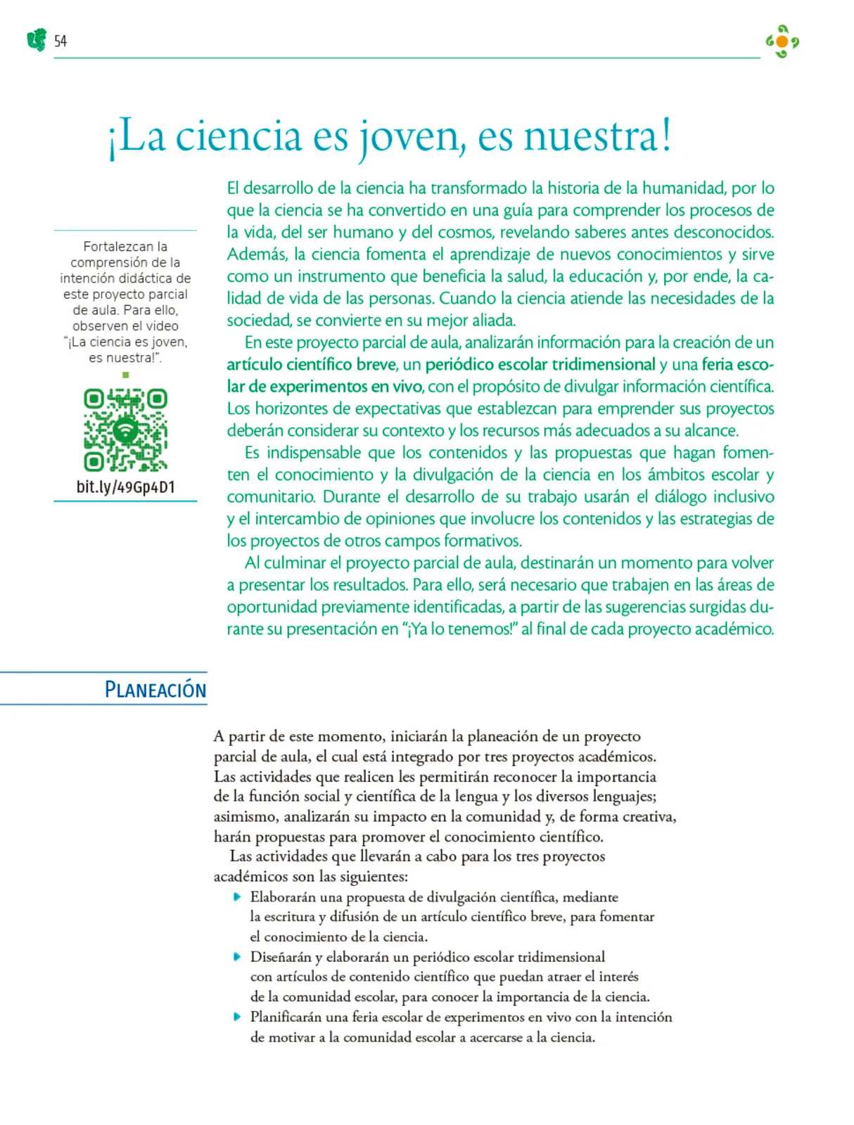 Página 55 de Colección Nanahuatzin. Nuestro libro de Proyectos.  Tomo III.  Libro de Educación Telesecundaria Grado 3°  Ciclo Escolar 2025 - 2026