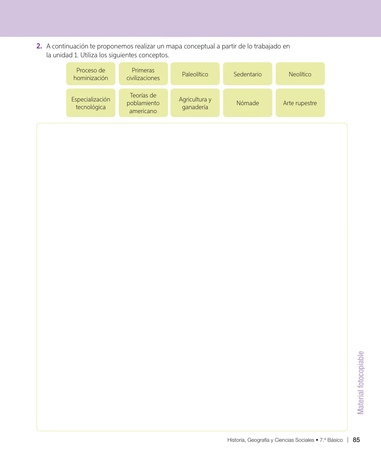 Página 86 de Historia, Geografía y Ciencias Sociales – Séptimo Básico | Texto del Estudiante MINEDUC – Descargar PDF · 2024