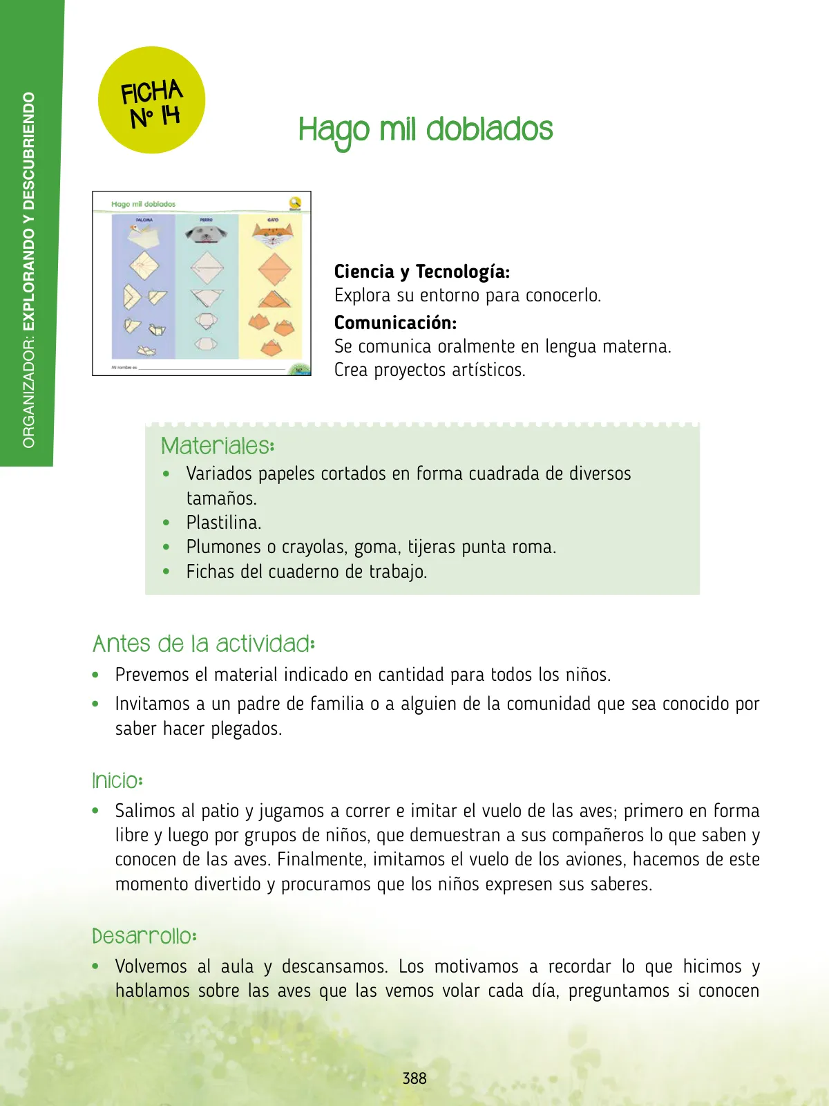 Página 390 de Agenda pedagógica 2017-2018 para docentes de II Ciclo de Instituciones de nivel de Educación Inicial · 2017