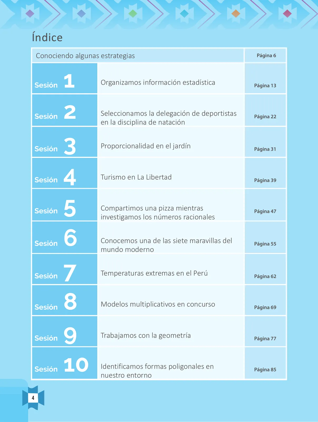 Miniatura página 6 de Resolvamos problemas 1 : manual para el docente 2018 · 2018
