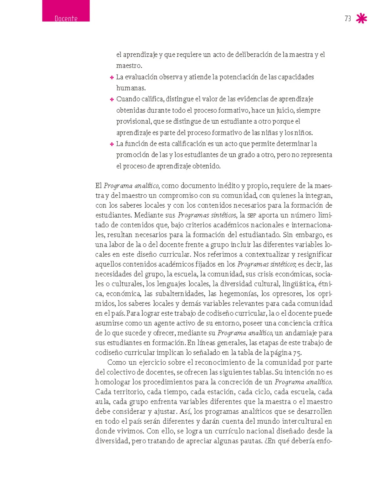 Miniatura página 74 de Un libro sin recetas para la maestra y el maestro. Fase 6.  Libro de Educación Secundaria Grado 1°, 2°, 3°  Ciclo Escolar 2025 - 2026