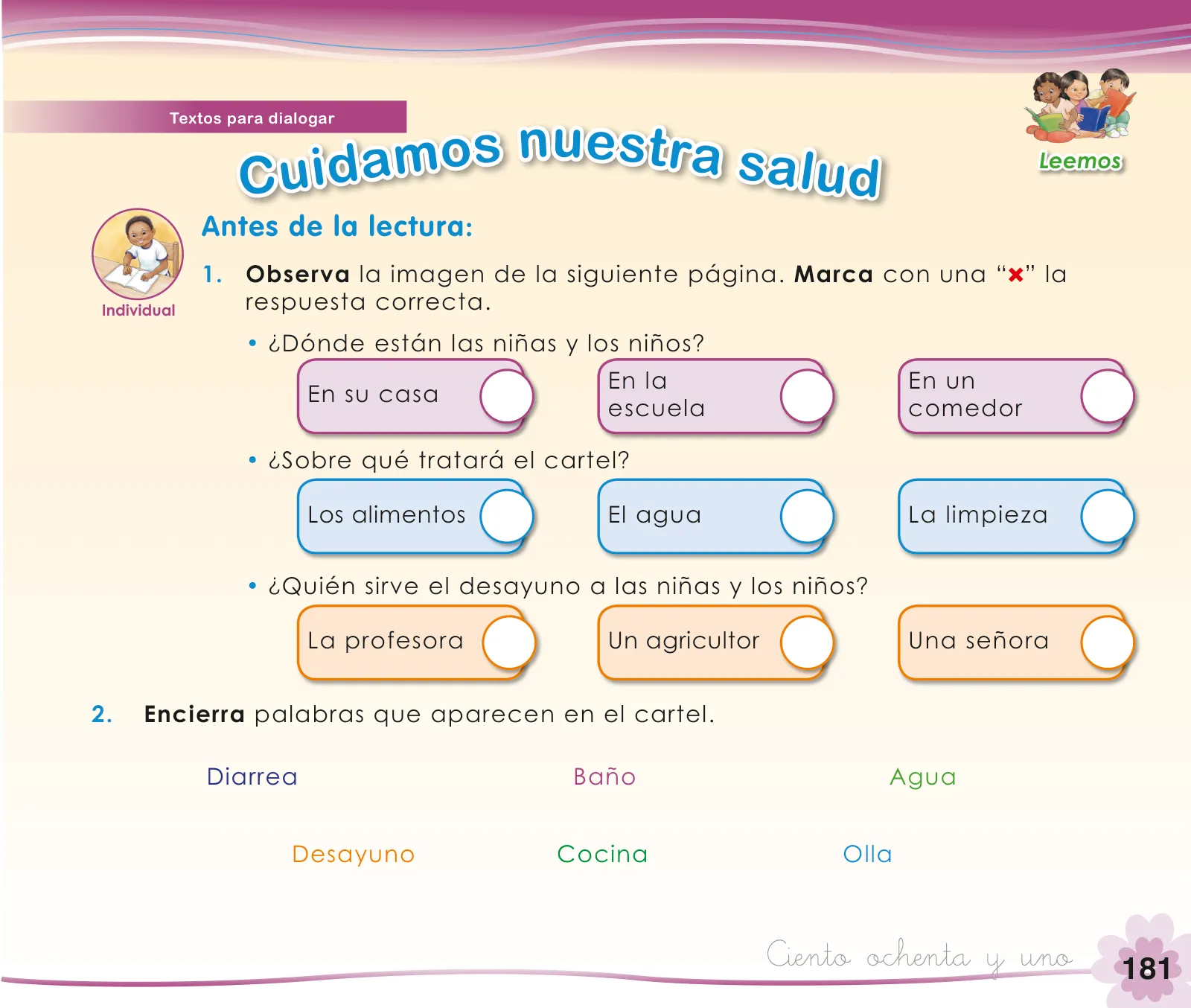Miniatura página 183 de Comunicación 1 : cuaderno de trabajo para primer grado de Educación Primaria 2019 · 2019