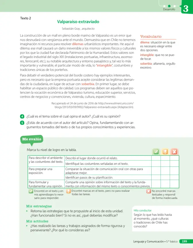 Página 106 de Lenguaje y Comunicación – Quinto Básico | Texto del Estudiante MINEDUC – Descargar PDF · 2024