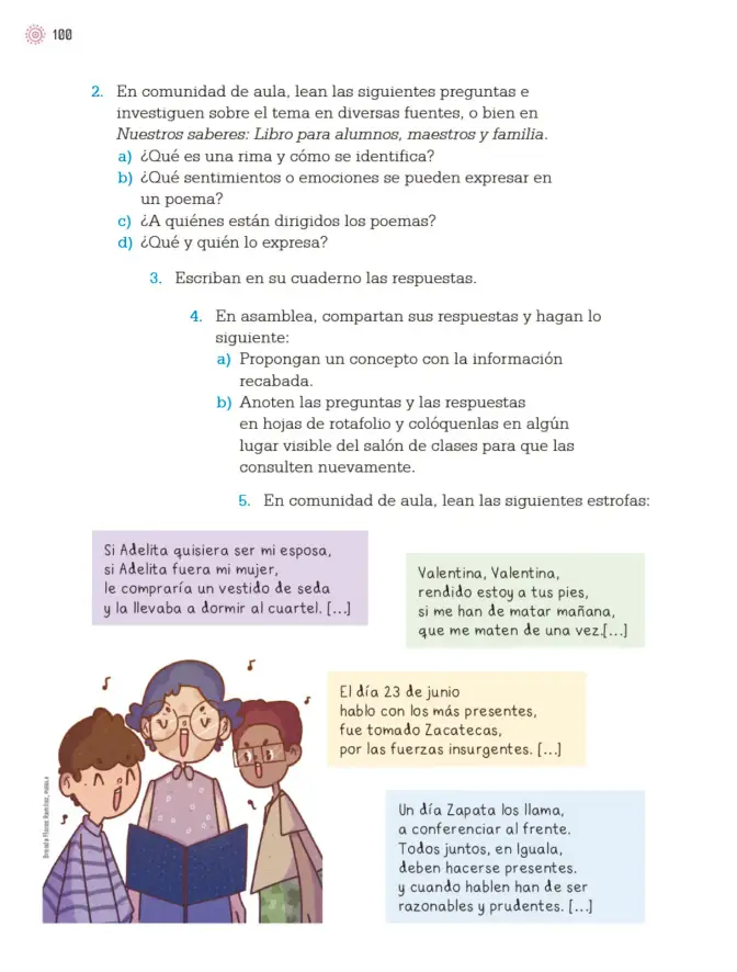 Página 103 de Proyectos de Aula. Libro de Educación Primaria Grado 4° Ciclo Escolar 2025 - 2026