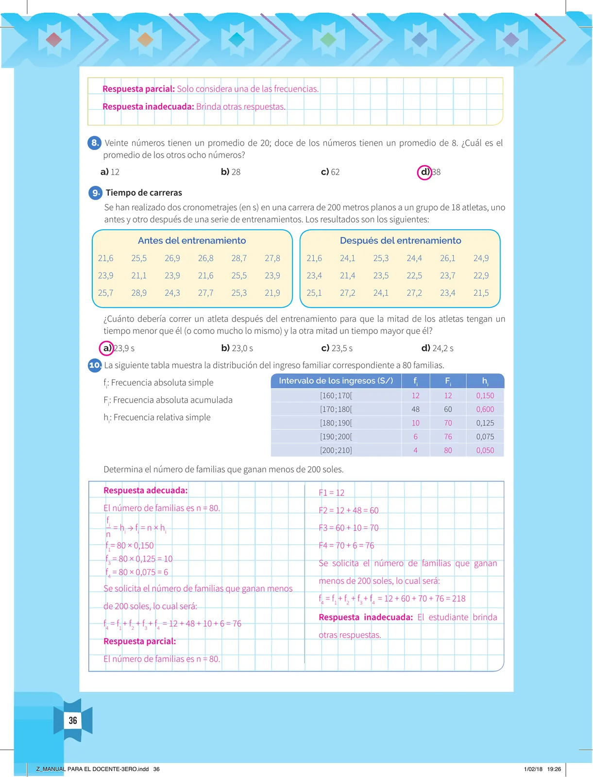 Página 38 de Resolvamos problemas 3 : manual para el docente 2018 · 2018
