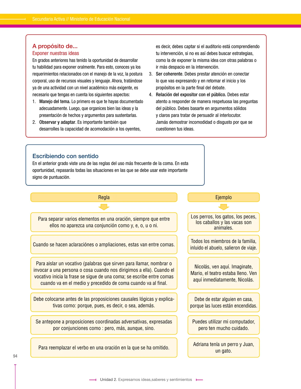 Miniatura página 94 de Lenguaje 9° · Secundaria Activa