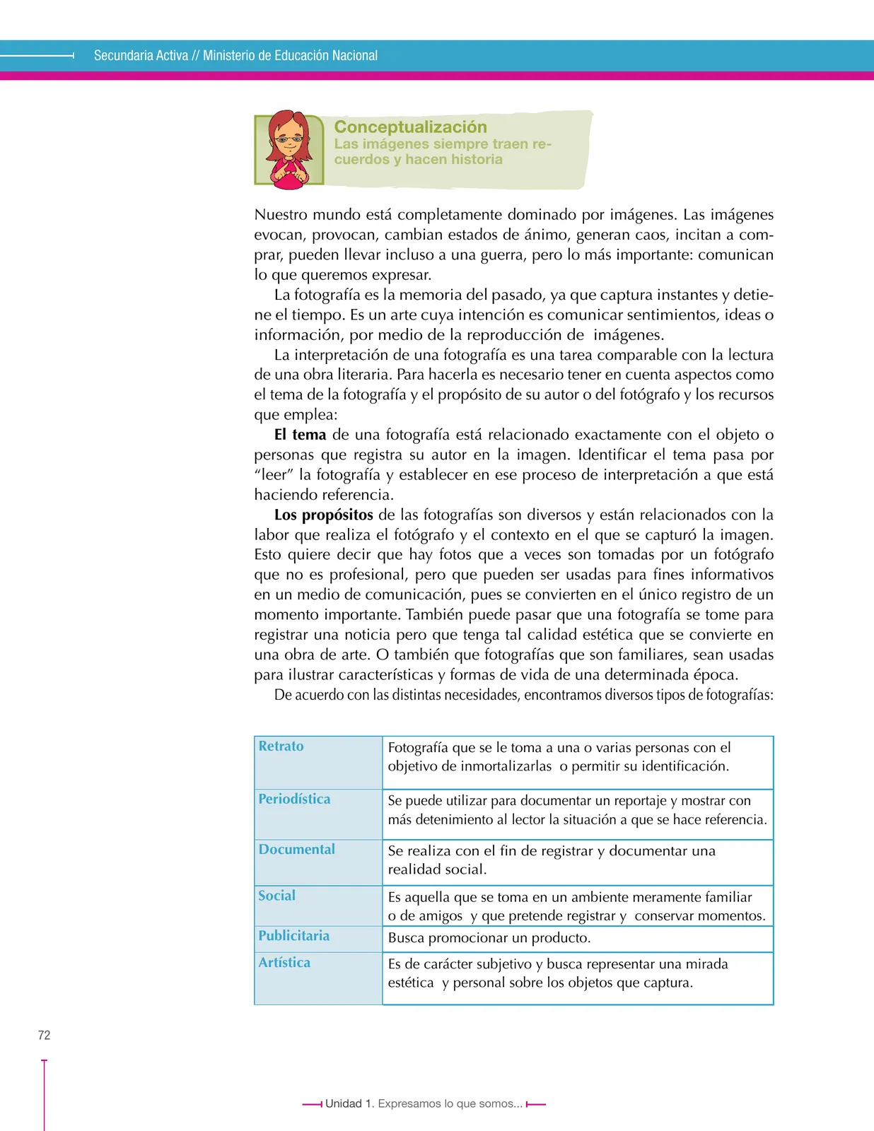 Página 72 de Lenguaje 9° · Secundaria Activa
