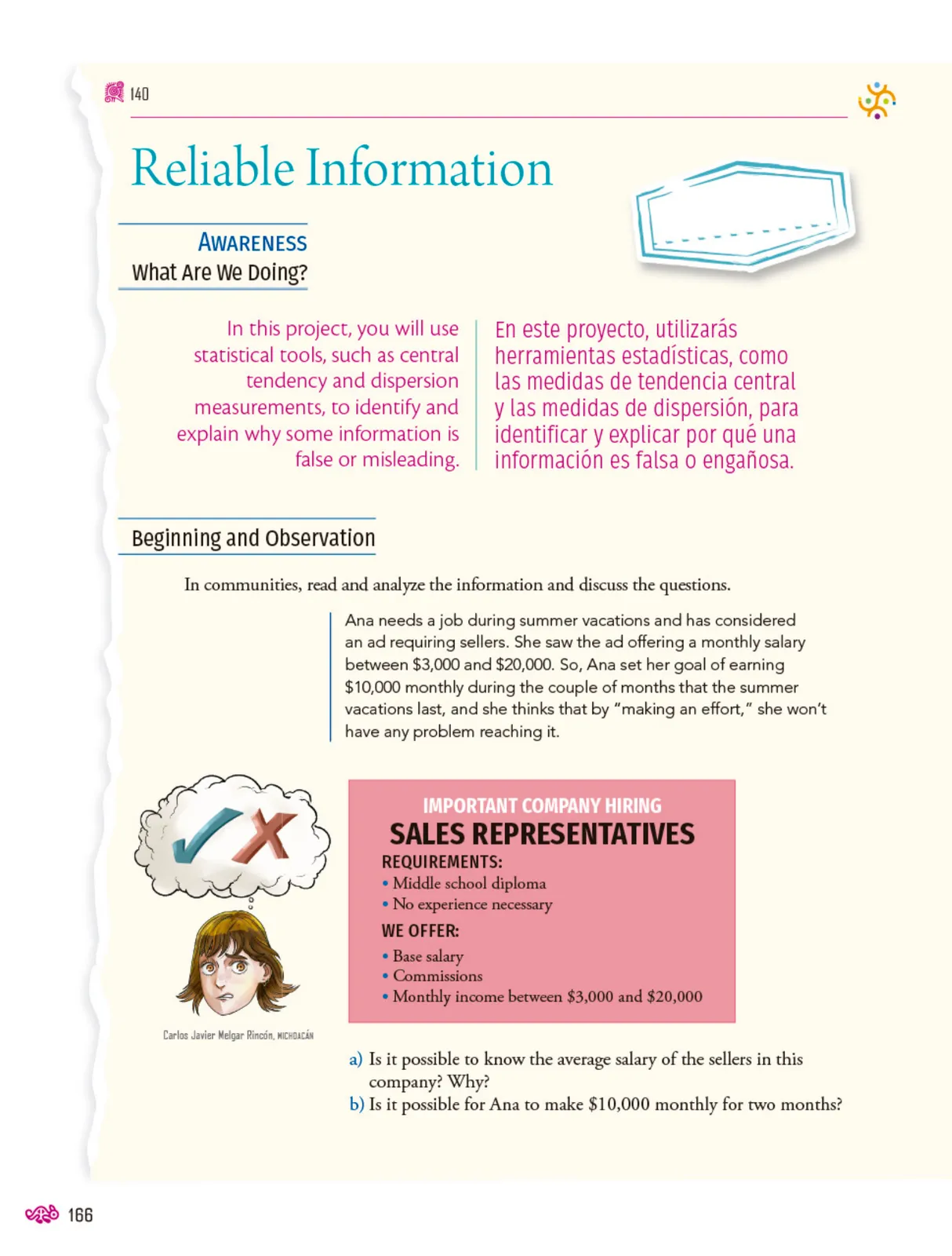 Miniatura página 167 de Uérakua anapu uantakua. Projects and Readings.  Libro de Educación Secundaria Grado 3°  Ciclo Escolar 2025 - 2026