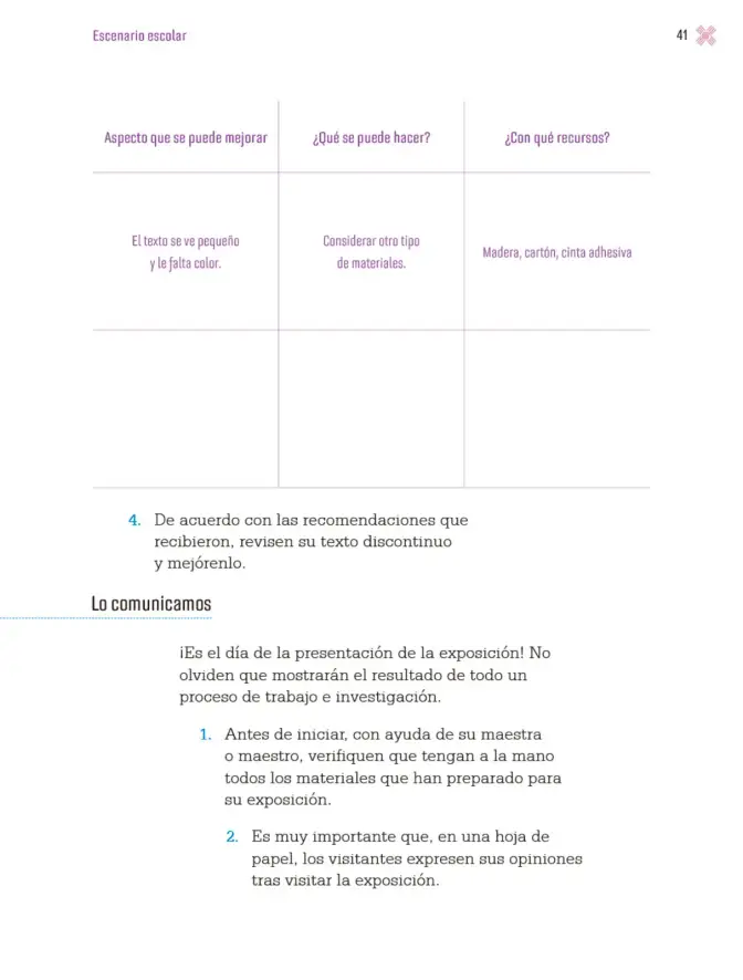 Página 44 de Proyectos Escolares. Libro de Educación Primaria Grado 4° Ciclo Escolar 2025 - 2026