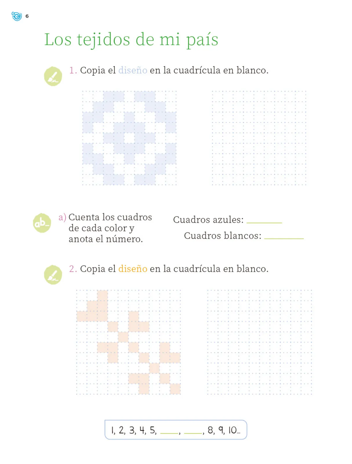 Miniatura página 7 de Múltiples lenguajes. Trazos y números.   Libro de Educación Primaria Grado 2°  Ciclo Escolar 2025 - 2026