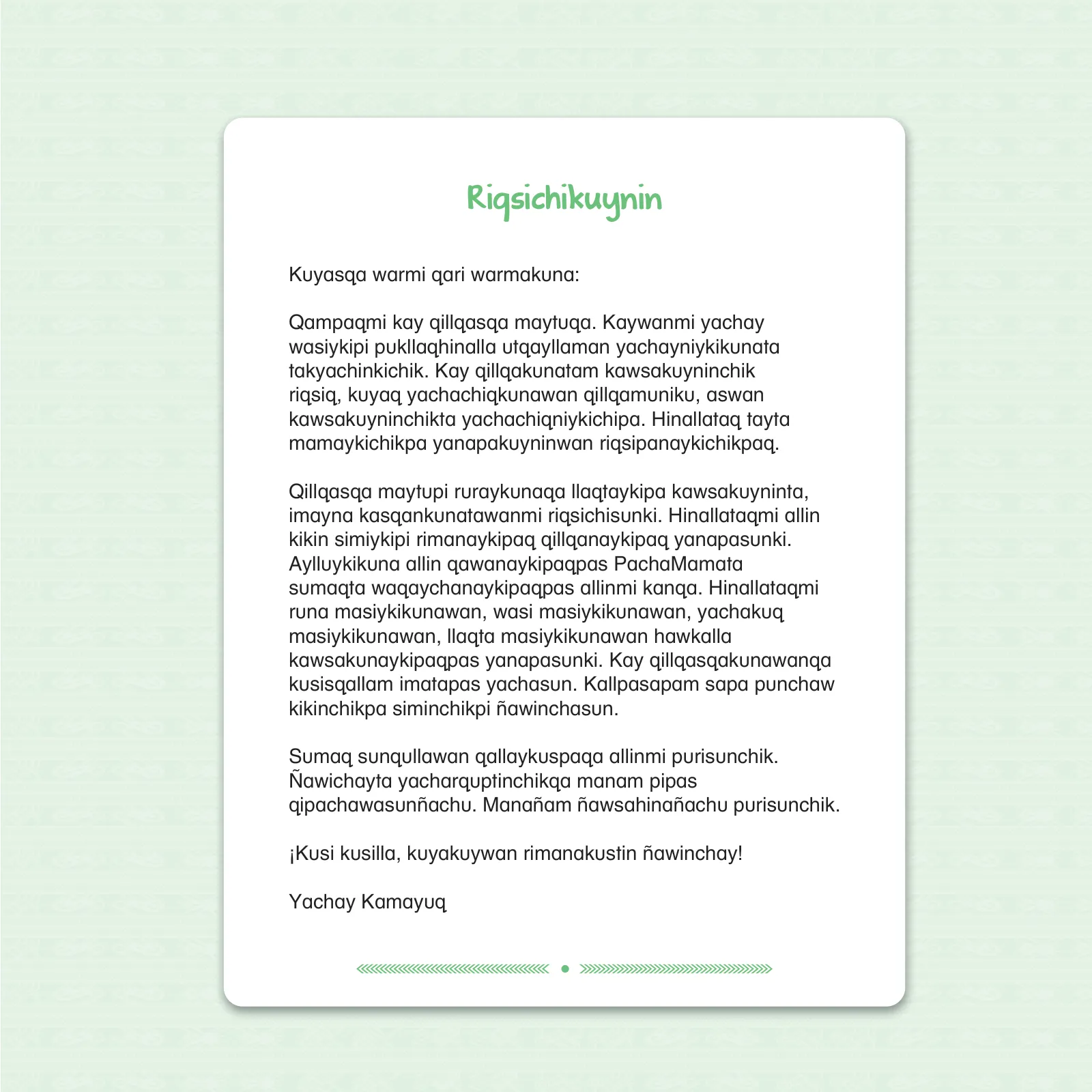 Página 5 de Anqarakunapa kawsakuyninmanta. Literatura 2 - 4° Primaria - Quechua chanka · 2023