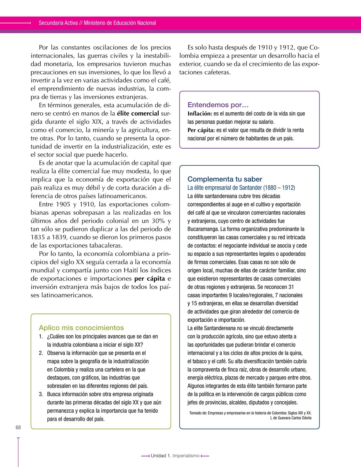 Página 68 de Ciencias Sociales 9° · Secundaria Activa