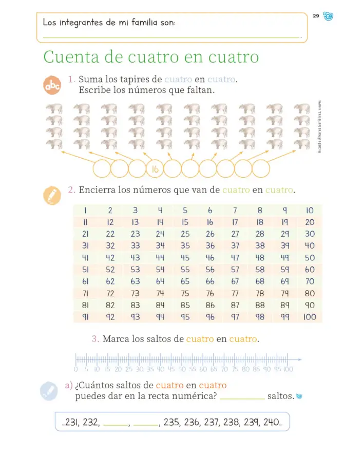 Página 30 de Múltiples lenguajes. Trazos y números. Libro de Educación Primaria Grado 2° Ciclo Escolar 2025 - 2026