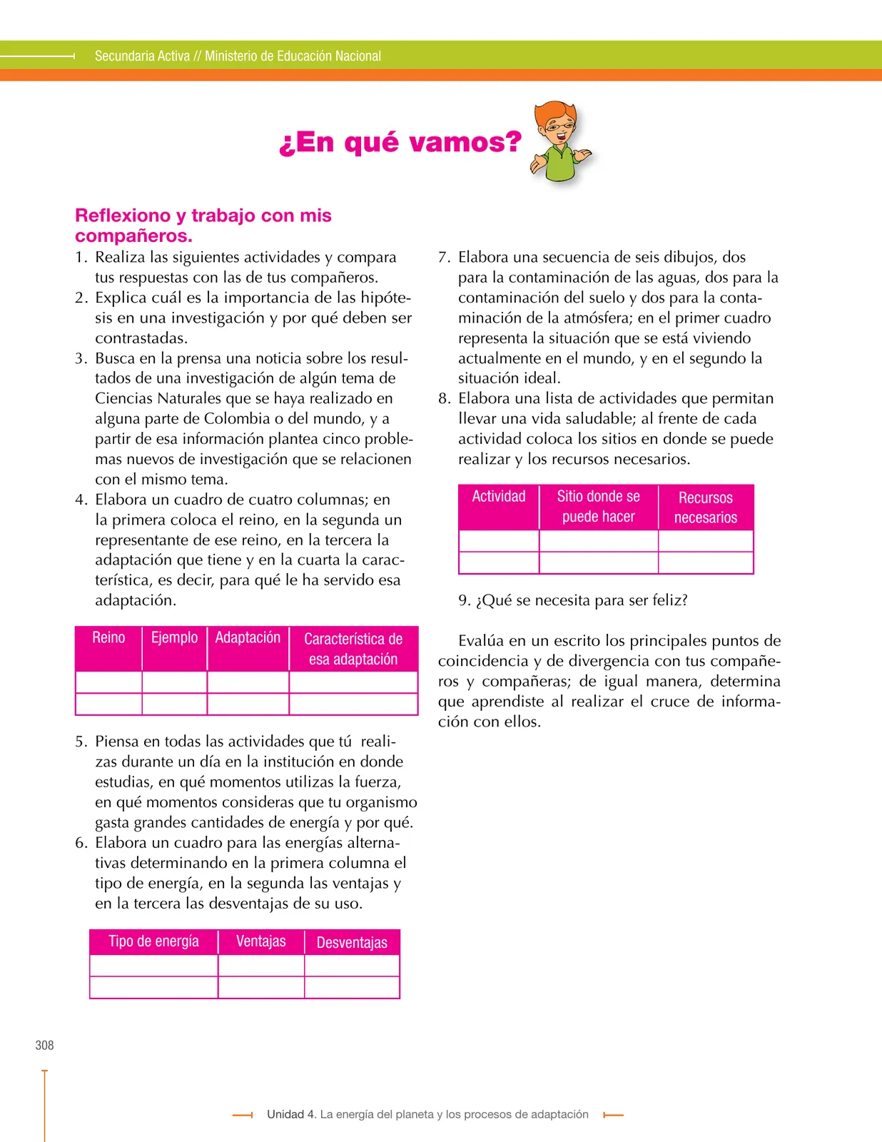 Miniatura página 308 de Ciencias Naturales 9° · Secundaria Activa