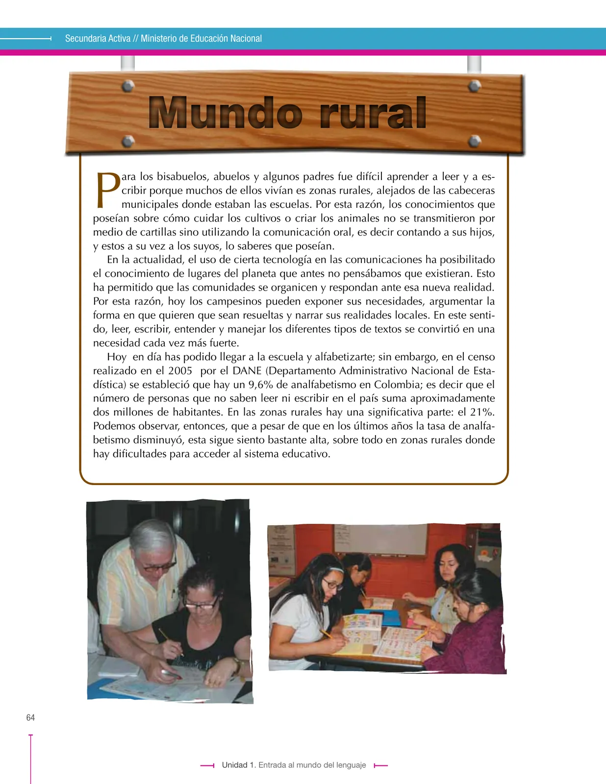 Página 64 de Lenguaje 6° · Secundaria Activa