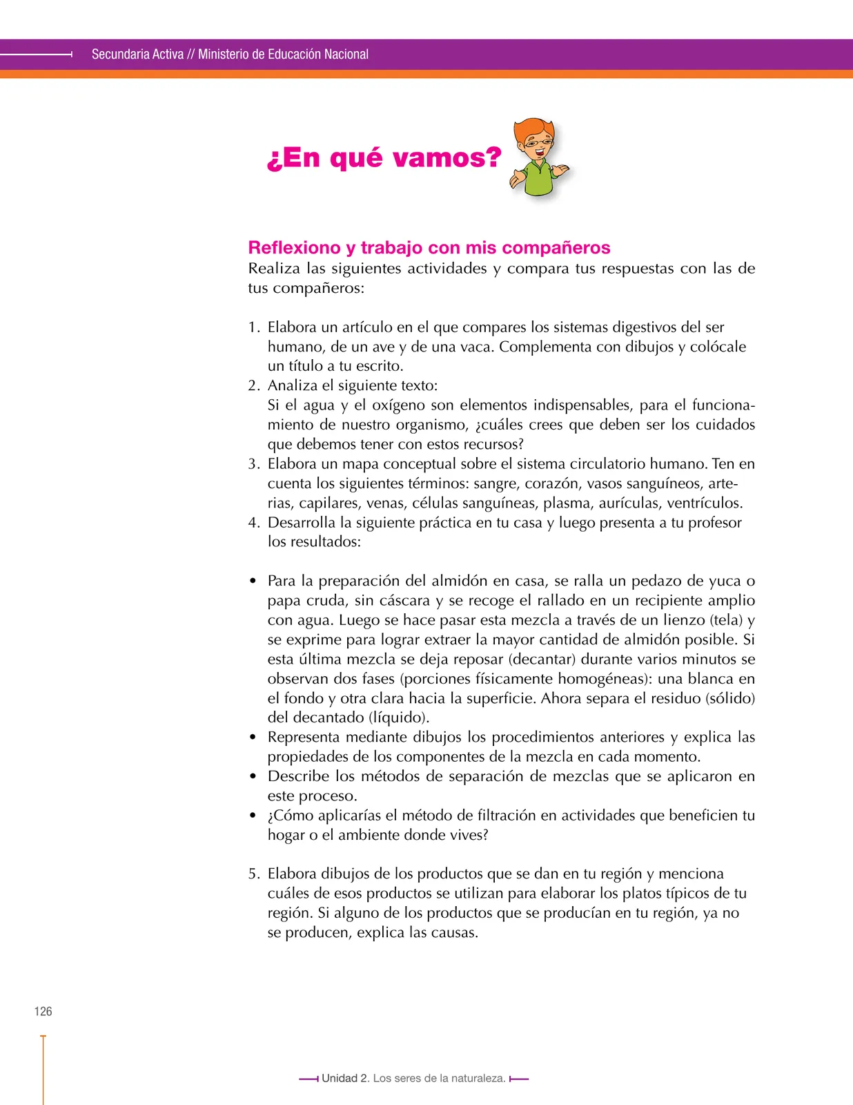 Miniatura página 126 de Ciencias Naturales 7° · Secundaria Activa