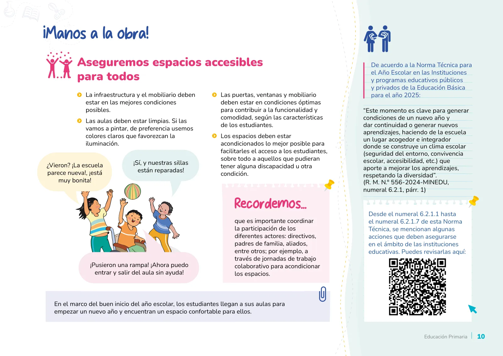Miniatura página 10 de Orientaciones para el inicio del año escolar 2025 : educación primaria · 2025