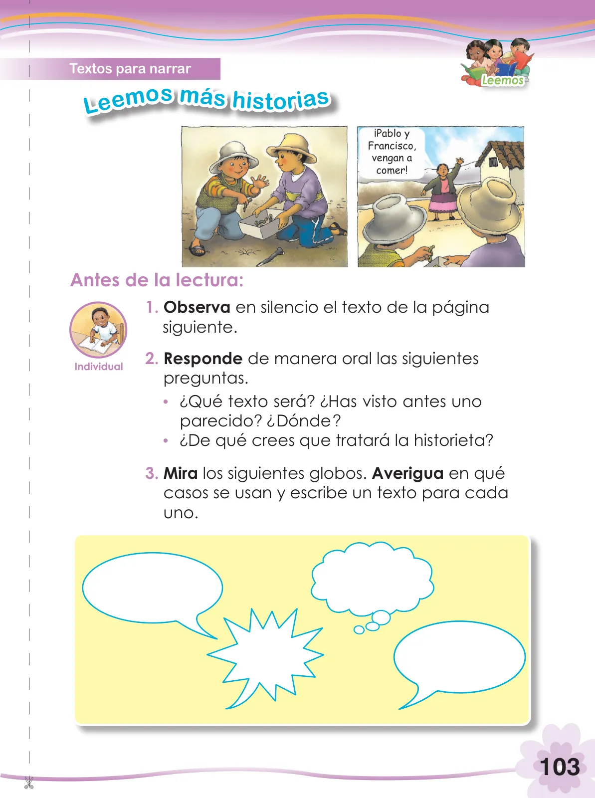 Miniatura página 105 de Comunicación 2 : cuaderno de trabajo para segundo grado de Educación Primaria 2019 · 2019