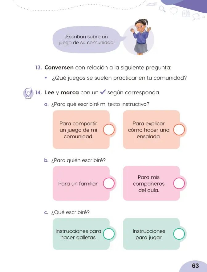 Página 65 de Cuadernillo de Comunicación 2. Segundo grado de Primaria · 2024