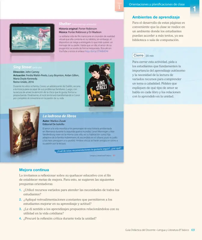 Página 71 de Lengua y Literatura – Octavo Básico | Texto del Estudiante MINEDUC – Descargar PDF · 2024