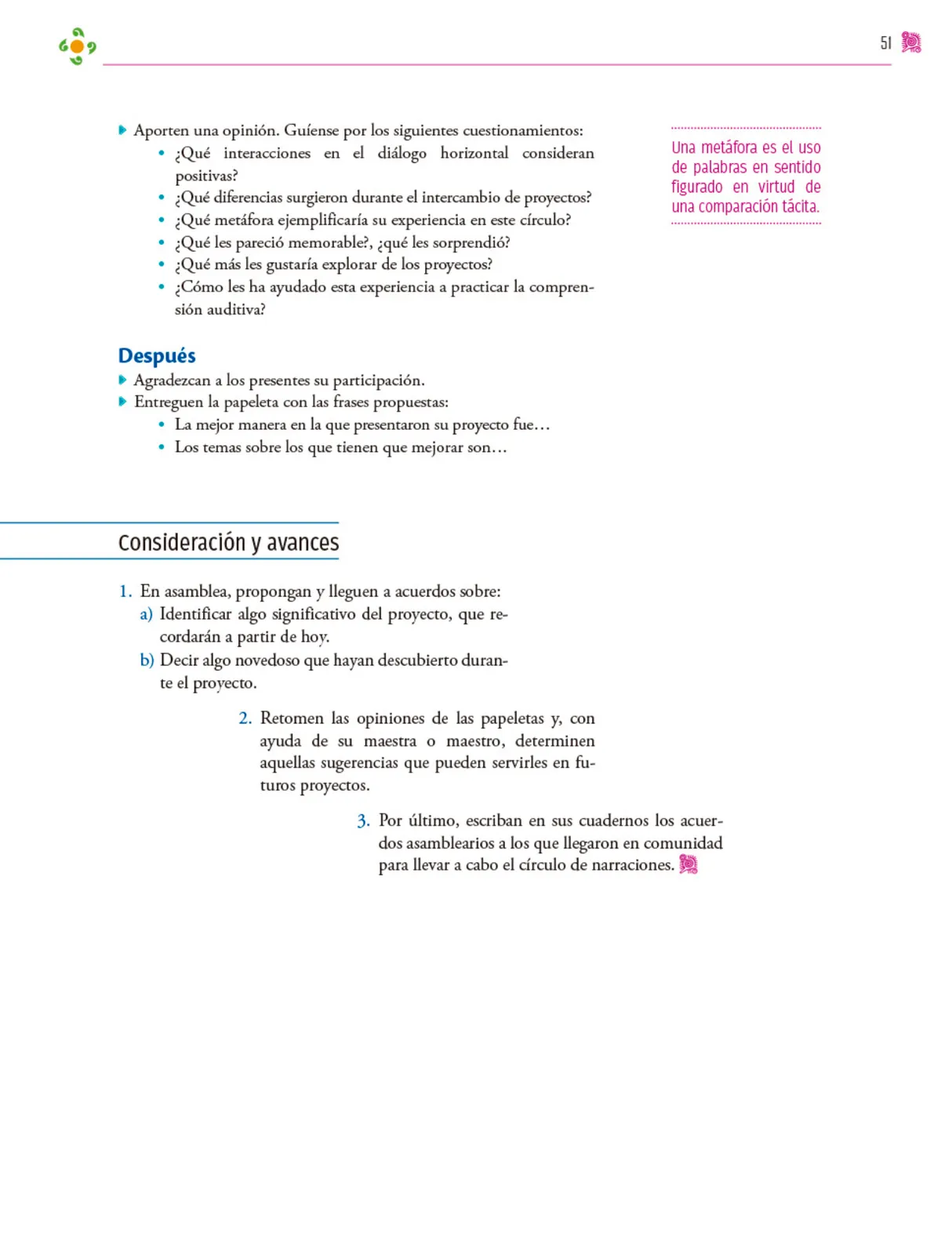 Miniatura página 52 de Colección Nanahuatzin. Nuestro libro de proyectos.   Libro de Educación Secundaria Grado 3°  Ciclo Escolar 2025 - 2026